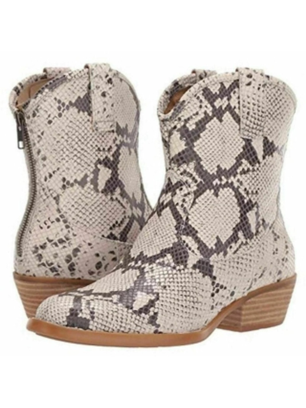 Born Wynd Snake Print Ankle Boot Western Leather Boots Women’s Size 8.5